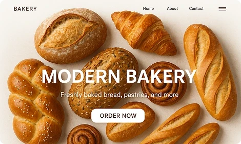 天神ベーカリーのサイトサンプル